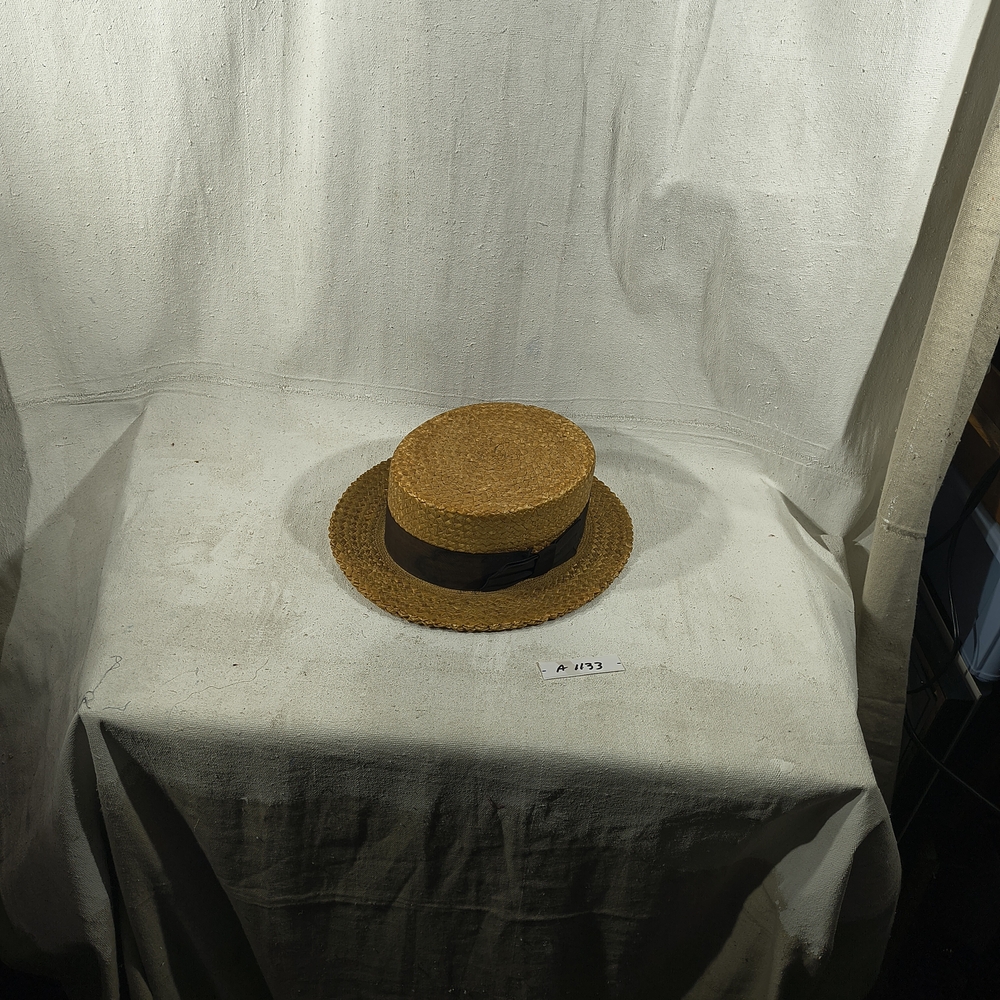Authentic Vintage Dobbs 5th Avenue Men's Size Large 22' circum Tan Straw Hat